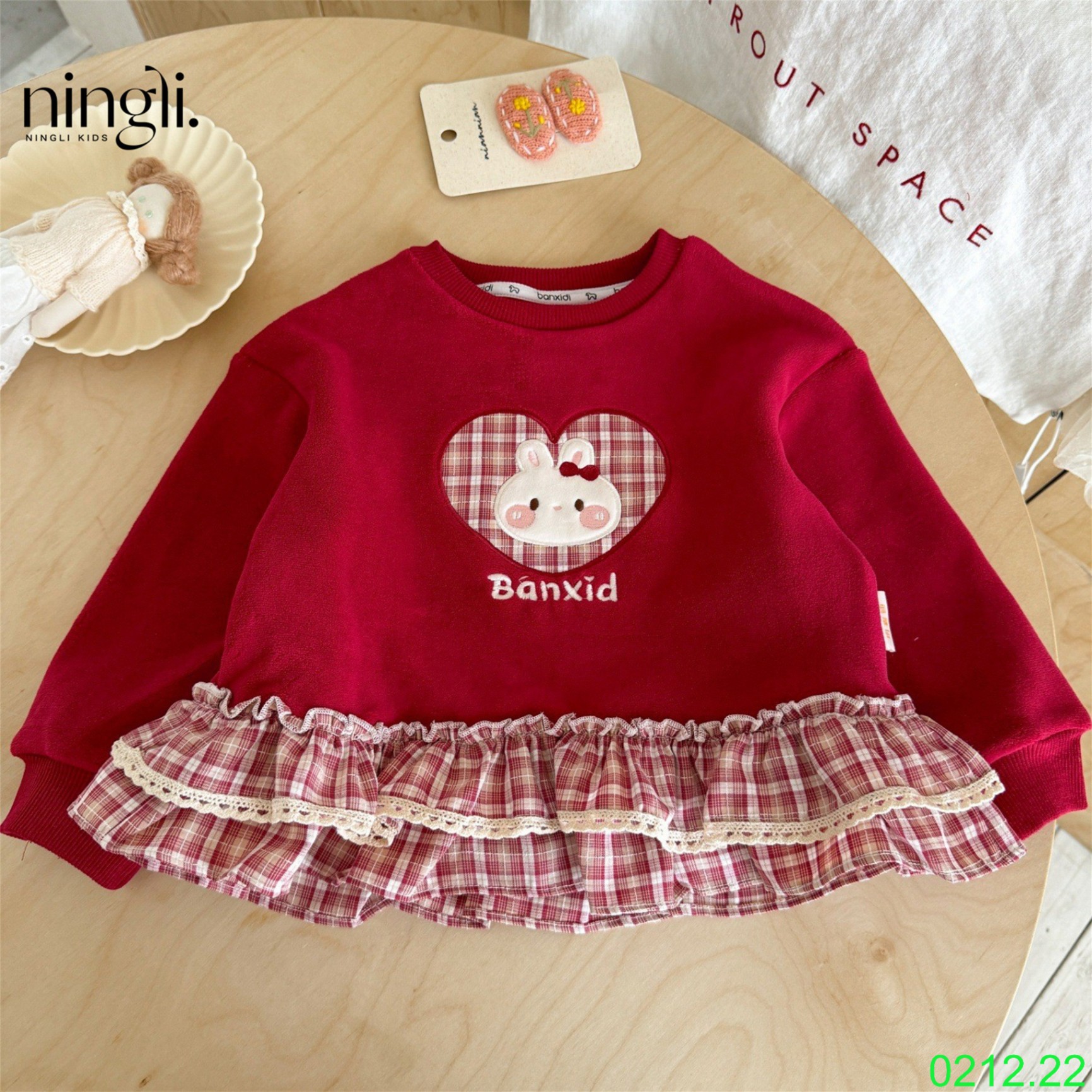 25HA0212.22 - ÁO NỈ LEMON LÓT LÔNG NINGLI BÉ GÁI