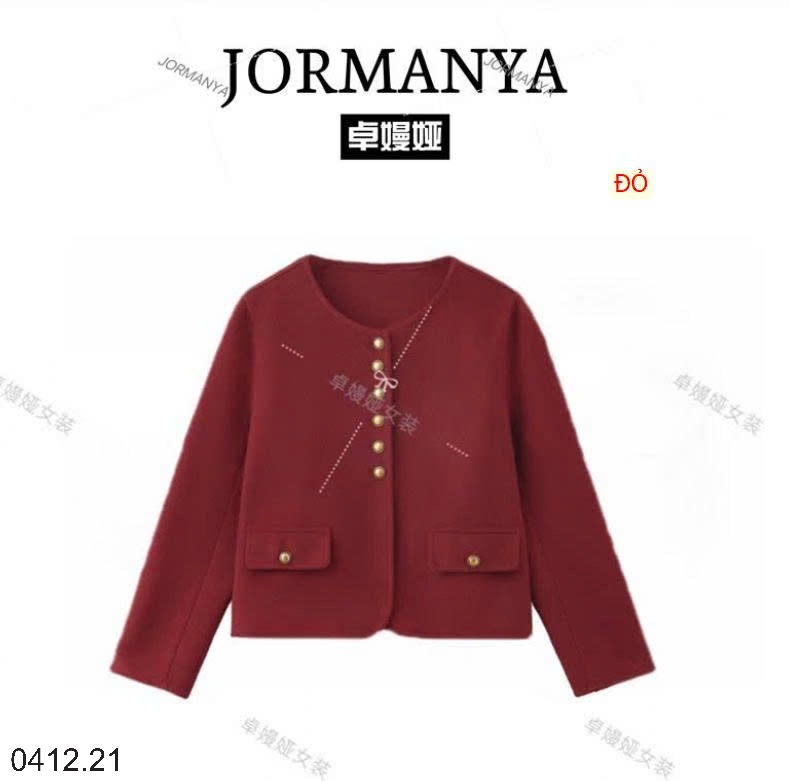 25HA0412.21 - ÁO DẠ JORMANYA FULL TÚI MÓC