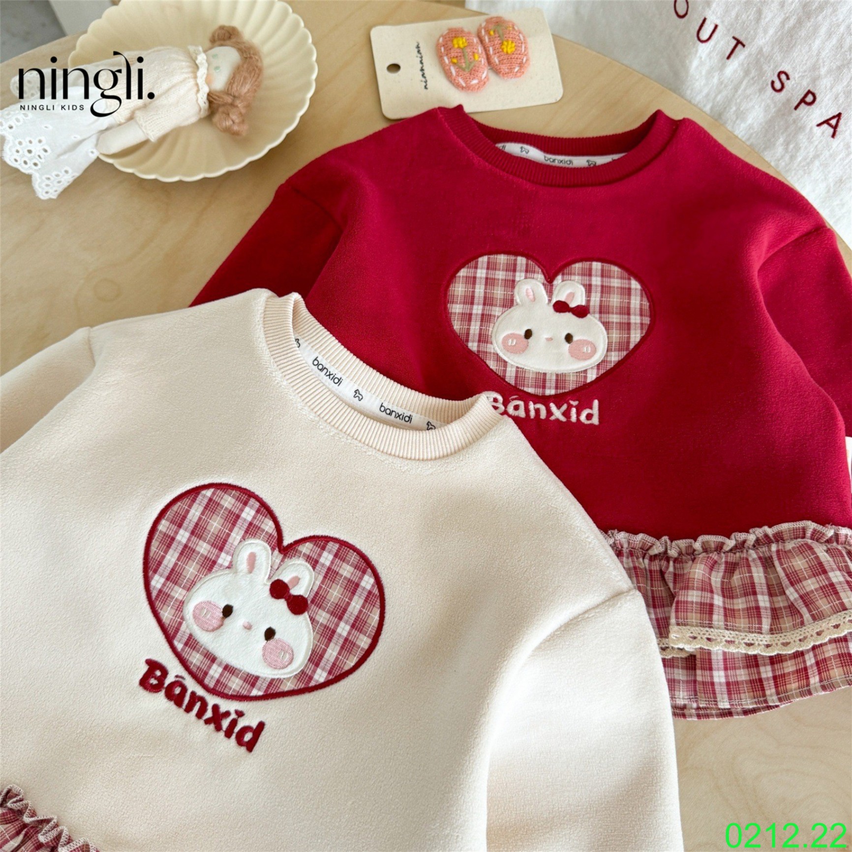 25HA0212.22 - ÁO NỈ LEMON LÓT LÔNG NINGLI BÉ GÁI