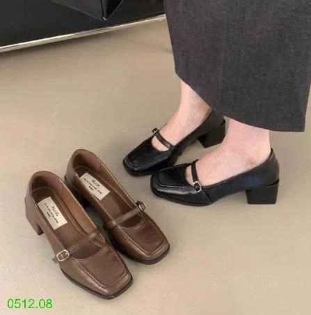 25HA0512.08 - GIÀY DA NỮ CỔ ĐIỂN PHÁP