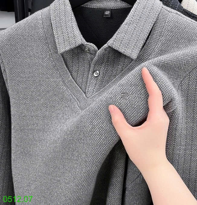 25HA0512.07 - ÁO CỔ SƠ MI LÓT LÔNG NAM