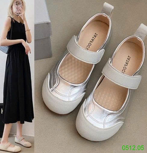 25HA0512.05 - GIÀY MARRY JANE MŨI TRÒN ĐẾ BẰNG