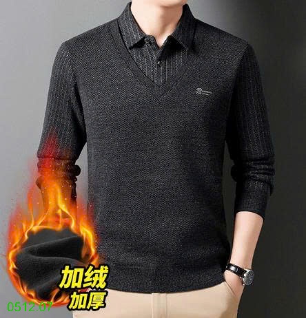 25HA0512.07 - ÁO CỔ SƠ MI LÓT LÔNG NAM
