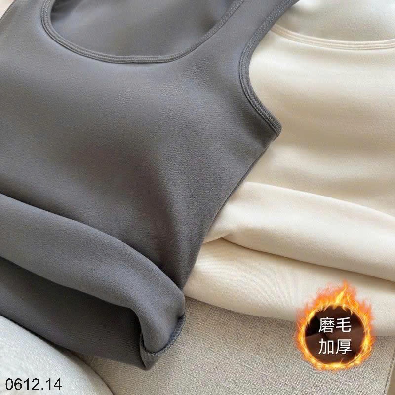 25HA0612.14 - ÁO NỈ BA LỖ CỔ VUÔNG KÈM BRA CHO NỮ