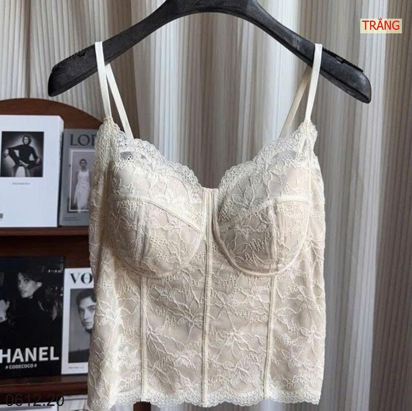 25HA0612.20 - ÁO REN 2 DÂY KÈM ĐỆM NGỰC