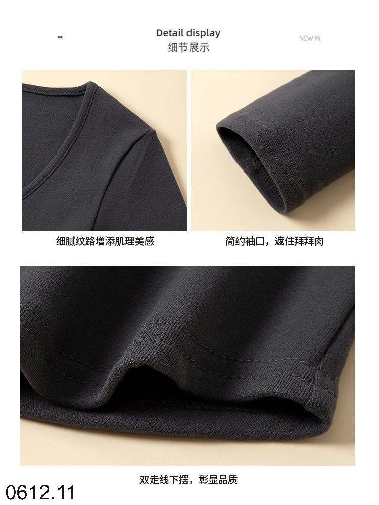 25HA0612.11 - ÁO THUN TRỄ CỔ DÁNG BODY CHO NỮ