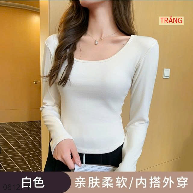 25HA0612.11 - ÁO THUN TRỄ CỔ DÁNG BODY CHO NỮ