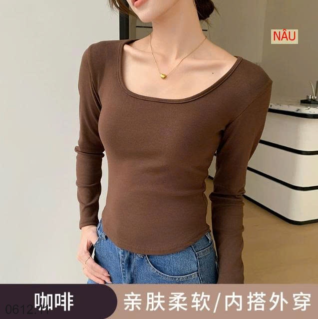 25HA0612.11 - ÁO THUN TRỄ CỔ DÁNG BODY CHO NỮ