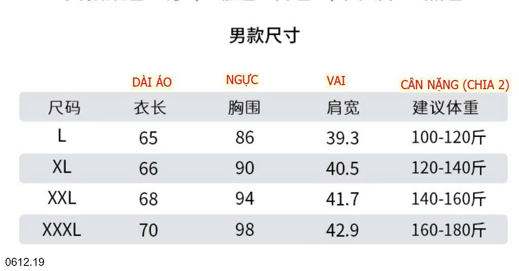 25HA0612.19 - ÁO GIỮ NHIỆT CHO NAM