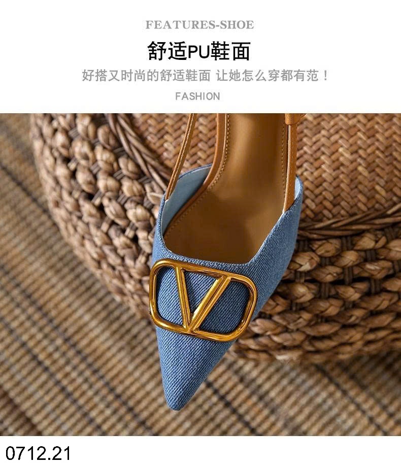 25HA0712.21 - GUỐC SỤC SANDAL CAO GÓT DEMIN CHO NỮ