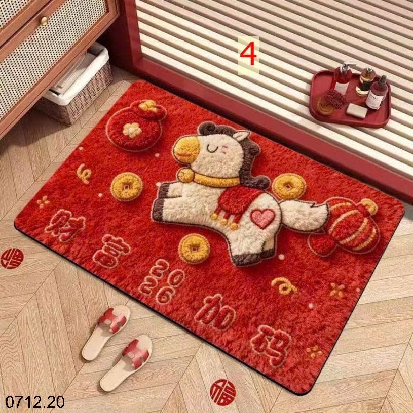 25HA0712.20 - SET 2 TẤM THẢM HÌNH NGỰA THÊU 5D