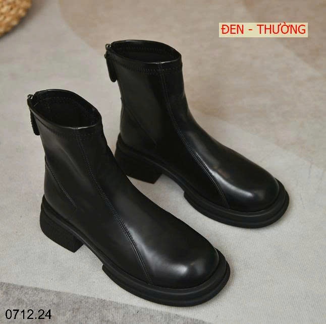 25HA0712.24 - BỐT CỔ THẤP ĐẾ BẰNG KHÓA SAU CHO NỮ