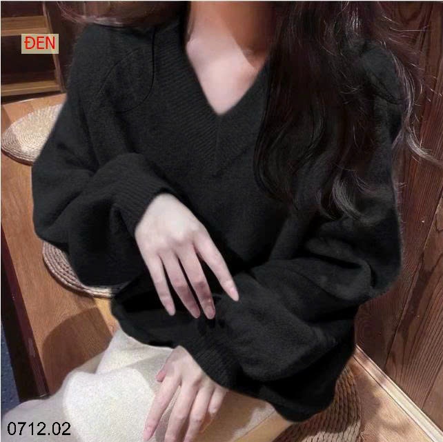 25HA0712.02 - ÁO LEN CỔ V CHO NỮ