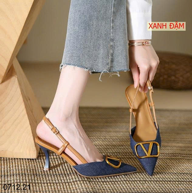 25HA0712.21 - GUỐC SỤC SANDAL CAO GÓT DEMIN CHO NỮ
