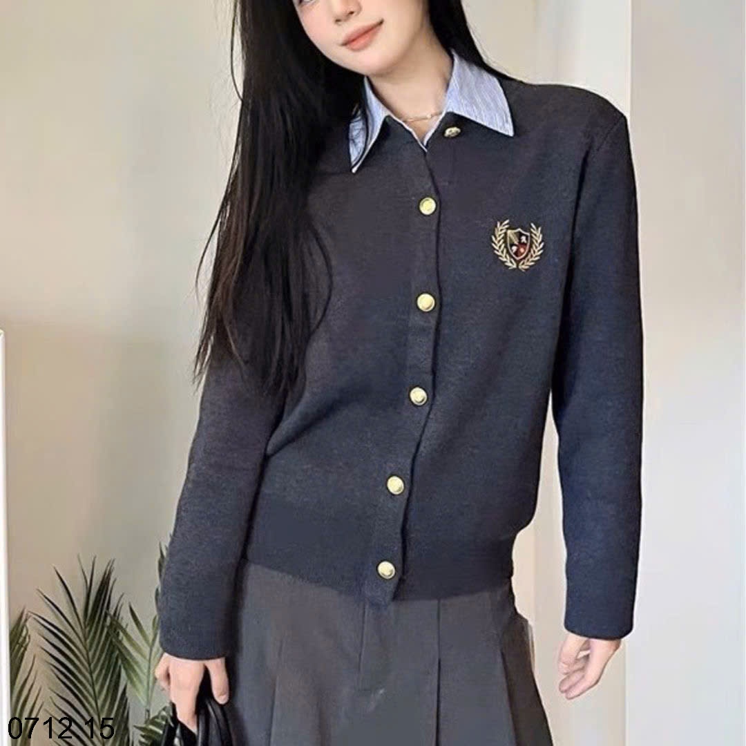 25HA0712.15 - ÁO CARDIGAN HAI MÀU CHO NỮ