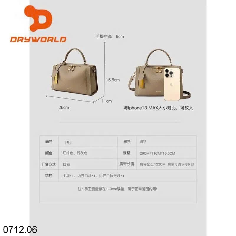 25HA0712.06 - TÚI XÁCH DRYWORLD CHO NỮ