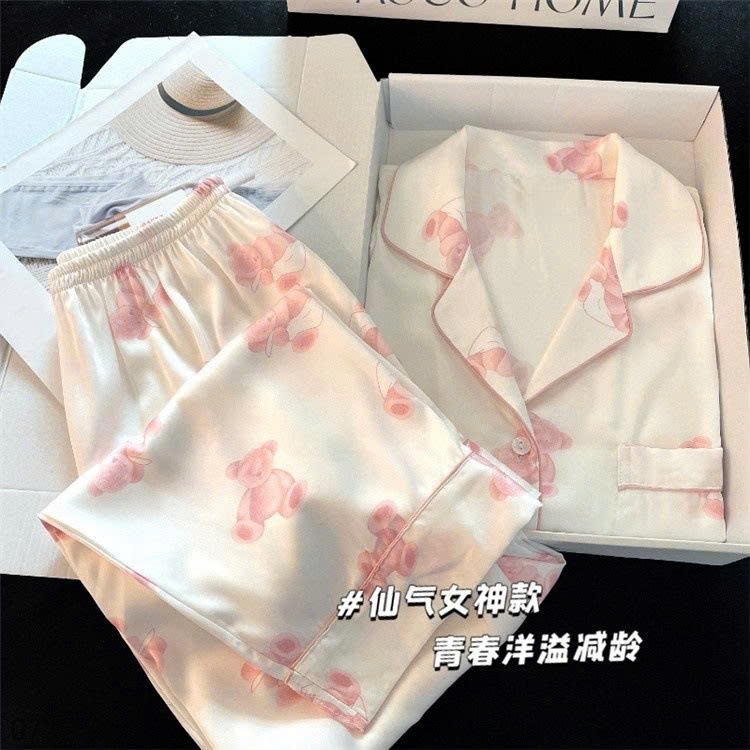 25HA0712.05 - BỘ LỤA PIZAMA DÀI TAY MẶC NHÀ