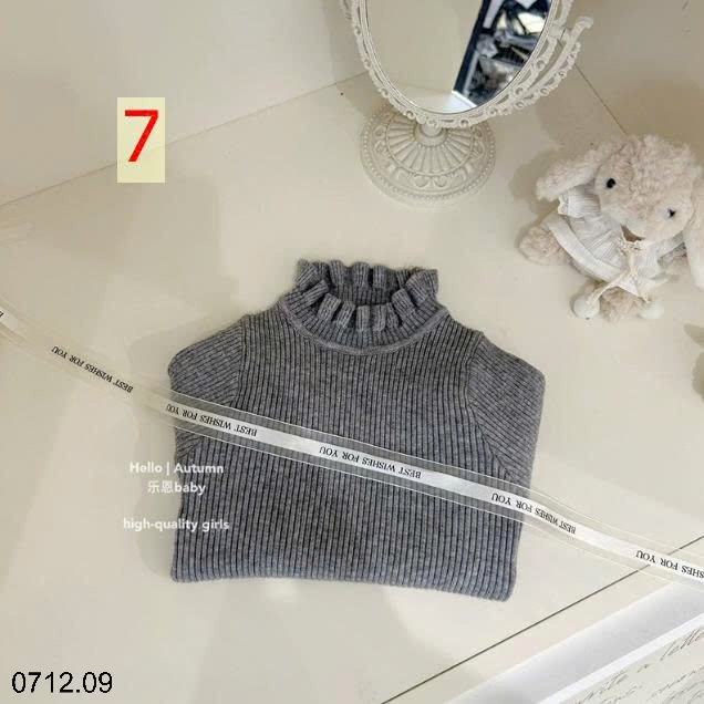 25HA0712.09 - ÁO LEN VIỀN BÈO CHO BÉ