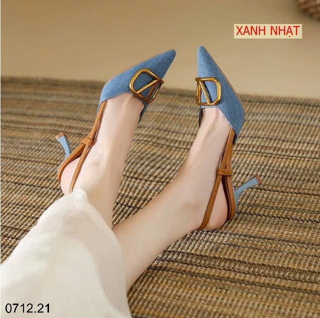 25HA0712.21 - GUỐC SỤC SANDAL CAO GÓT DEMIN CHO NỮ