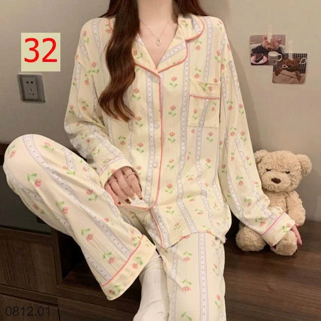 25HA0812.01 - PIZAMA DÀI TAY NỮ MẶC NHÀ