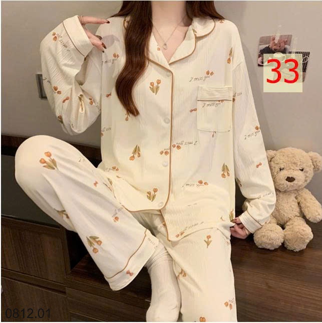 25HA0812.01 - PIZAMA DÀI TAY NỮ MẶC NHÀ