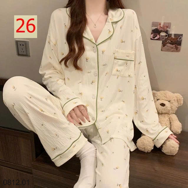25HA0812.01 - PIZAMA DÀI TAY NỮ MẶC NHÀ