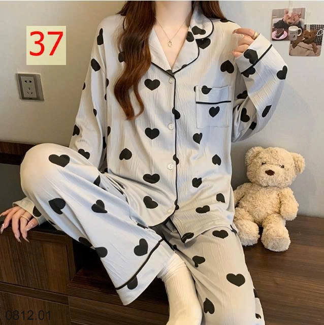 25HA0812.01 - PIZAMA DÀI TAY NỮ MẶC NHÀ