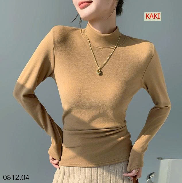 25HA0812.04 - ÁO GIỮ NHIỆT CỔ 3P LÓT LÔNG CHO NỮ