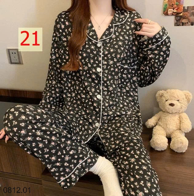 25HA0812.01 - PIZAMA DÀI TAY NỮ MẶC NHÀ