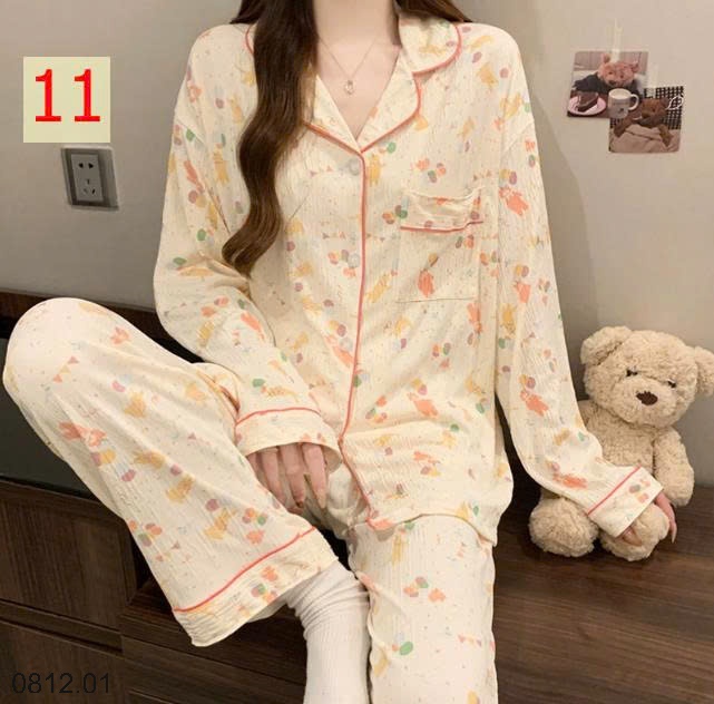 25HA0812.01 - PIZAMA DÀI TAY NỮ MẶC NHÀ