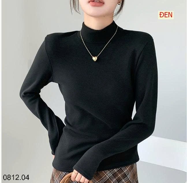 25HA0812.04 - ÁO GIỮ NHIỆT CỔ 3P LÓT LÔNG CHO NỮ