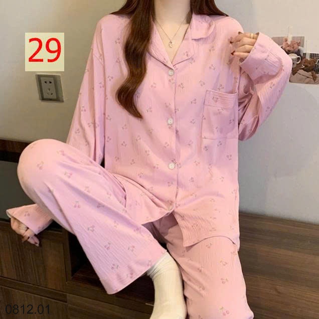 25HA0812.01 - PIZAMA DÀI TAY NỮ MẶC NHÀ