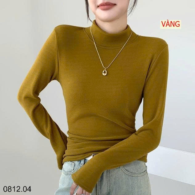 25HA0812.04 - ÁO GIỮ NHIỆT CỔ 3P LÓT LÔNG CHO NỮ
