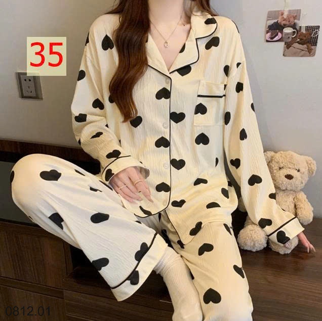 25HA0812.01 - PIZAMA DÀI TAY NỮ MẶC NHÀ