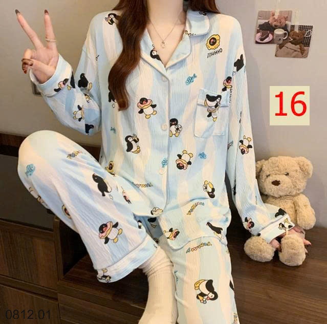 25HA0812.01 - PIZAMA DÀI TAY NỮ MẶC NHÀ
