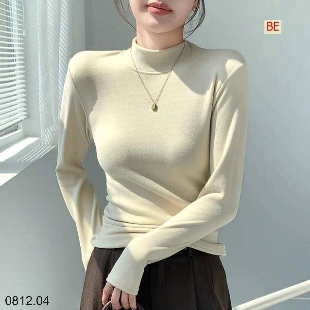 25HA0812.04 - ÁO GIỮ NHIỆT CỔ 3P LÓT LÔNG CHO NỮ