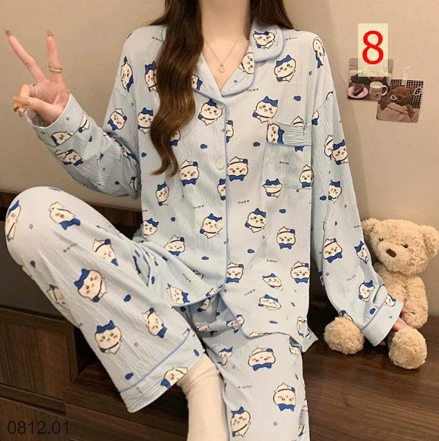 25HA0812.01 - PIZAMA DÀI TAY NỮ MẶC NHÀ