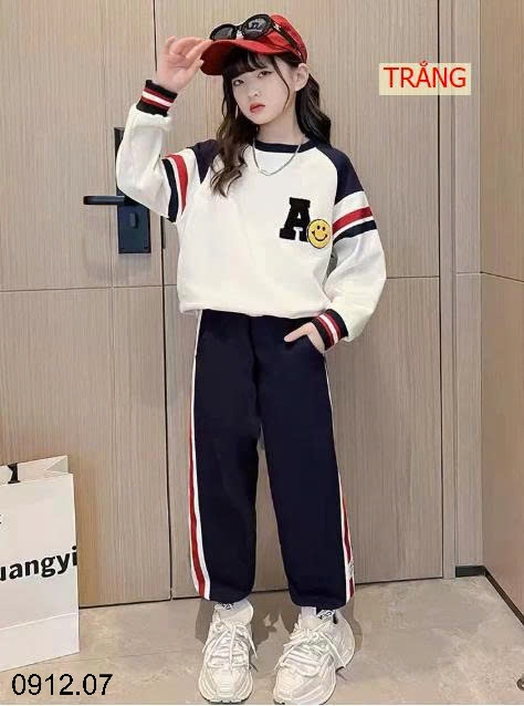25HA0912.07 - BỘ NỈ CHỮ A SIZE ĐẠI BÉ GÁI