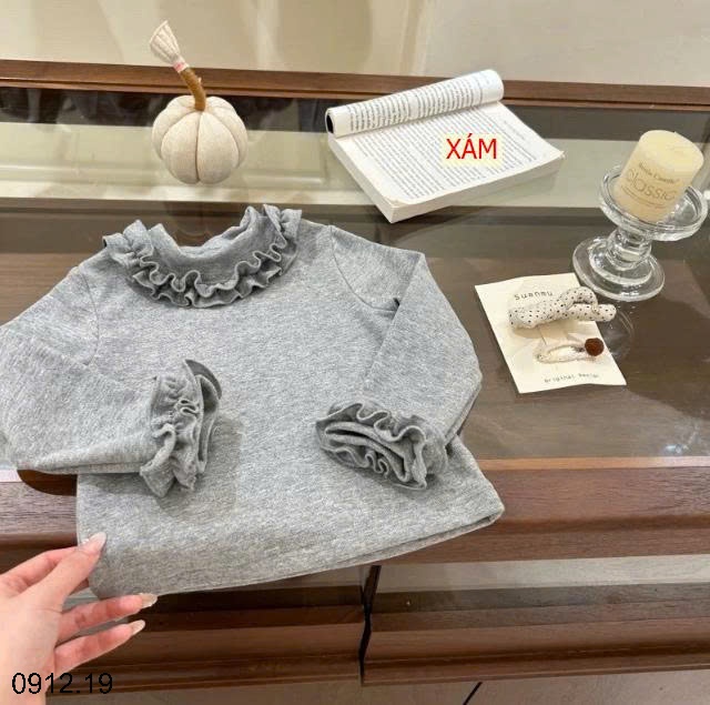 25HA0912.19 - ÁO THUN CỔ BÈO BÉ GÁI NINGLI