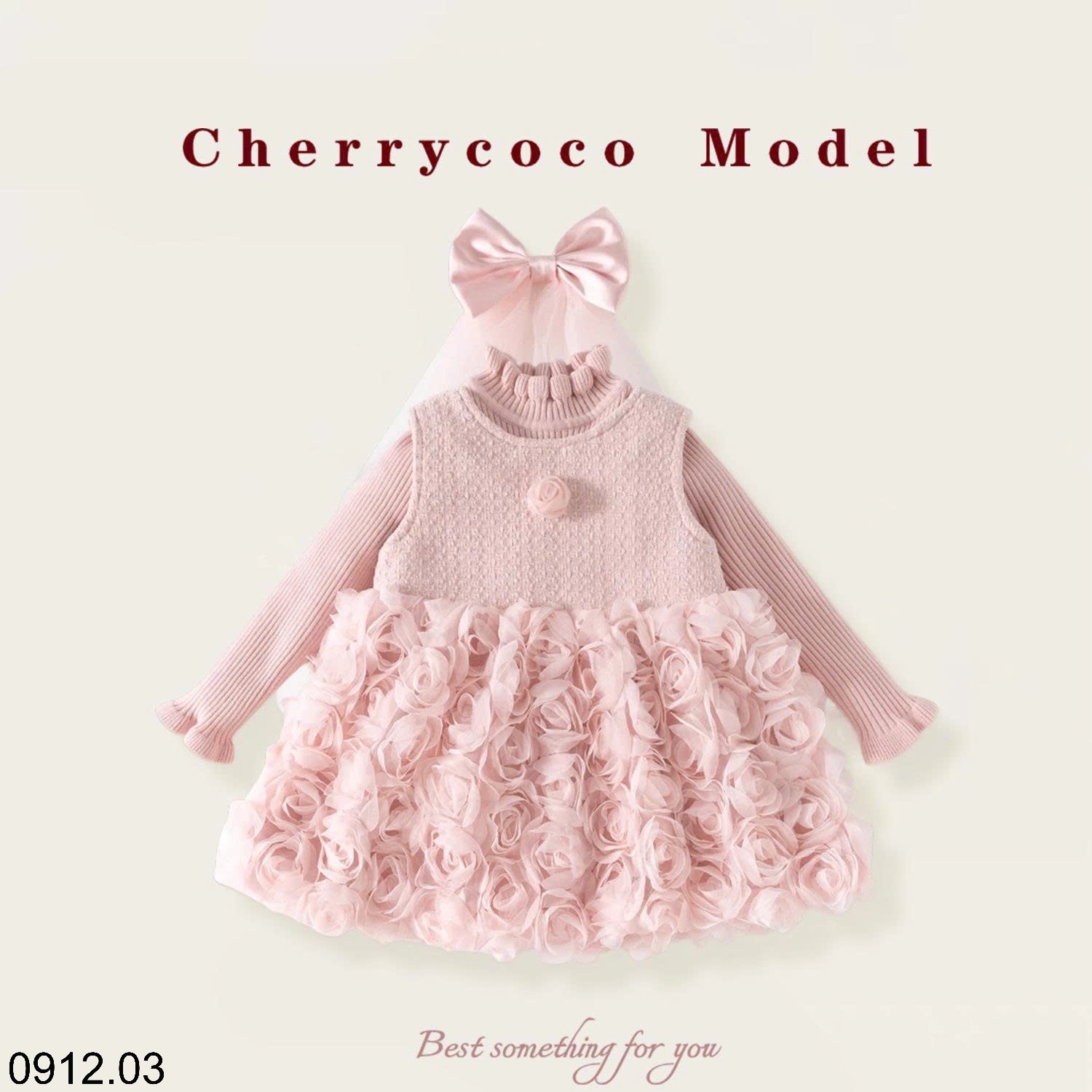 25HA0912.03 - SET VÁY 3 CHI TIẾT CHERRY COCO