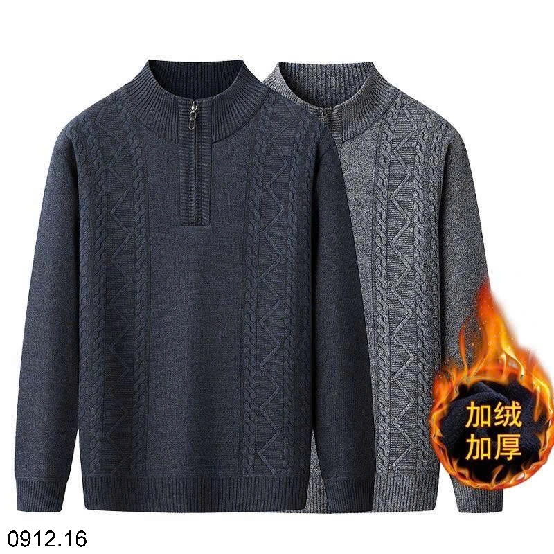 25HA0912.16 - ÁO LEN NAM KÉO KHÓA CỔ