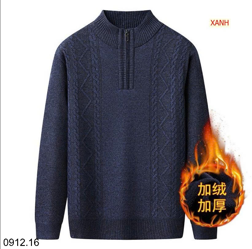 25HA0912.16 - ÁO LEN NAM KÉO KHÓA CỔ