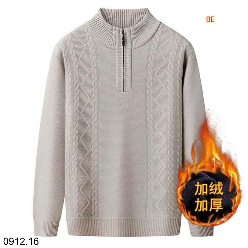 25HA0912.16 - ÁO LEN NAM KÉO KHÓA CỔ