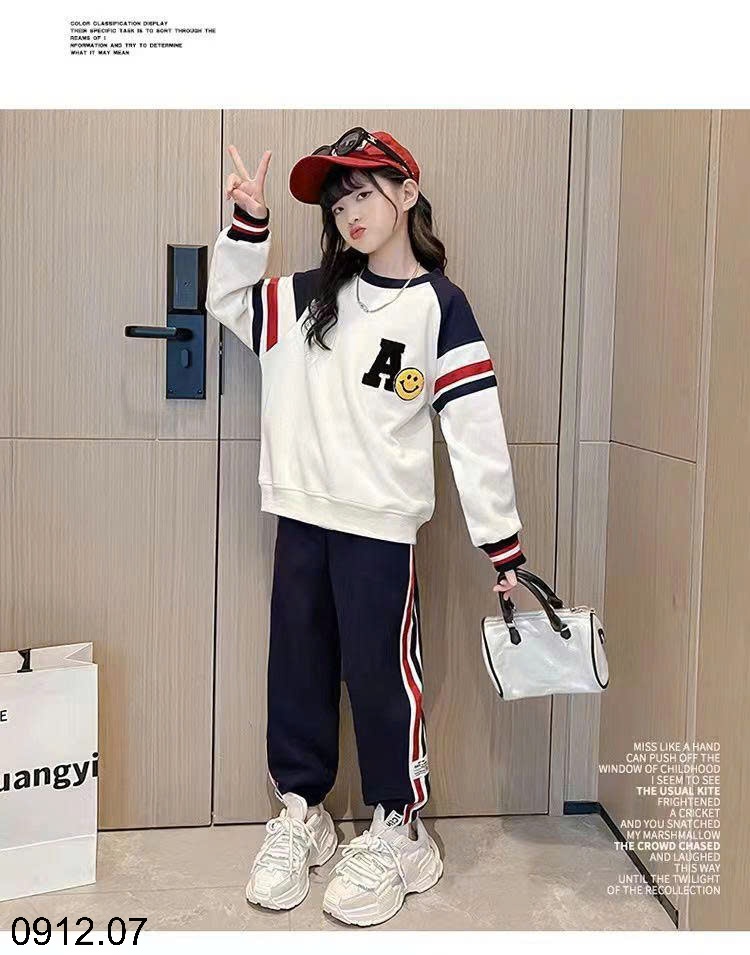 25HA0912.07 - BỘ NỈ CHỮ A SIZE ĐẠI BÉ GÁI
