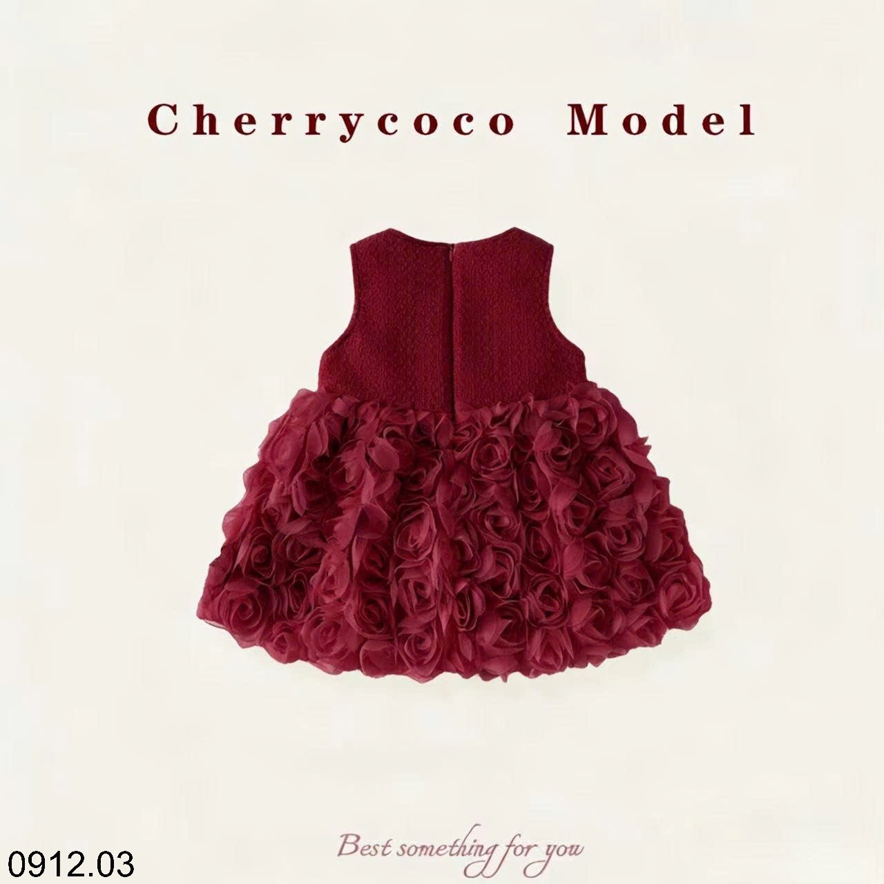 25HA0912.03 - SET VÁY 3 CHI TIẾT CHERRY COCO
