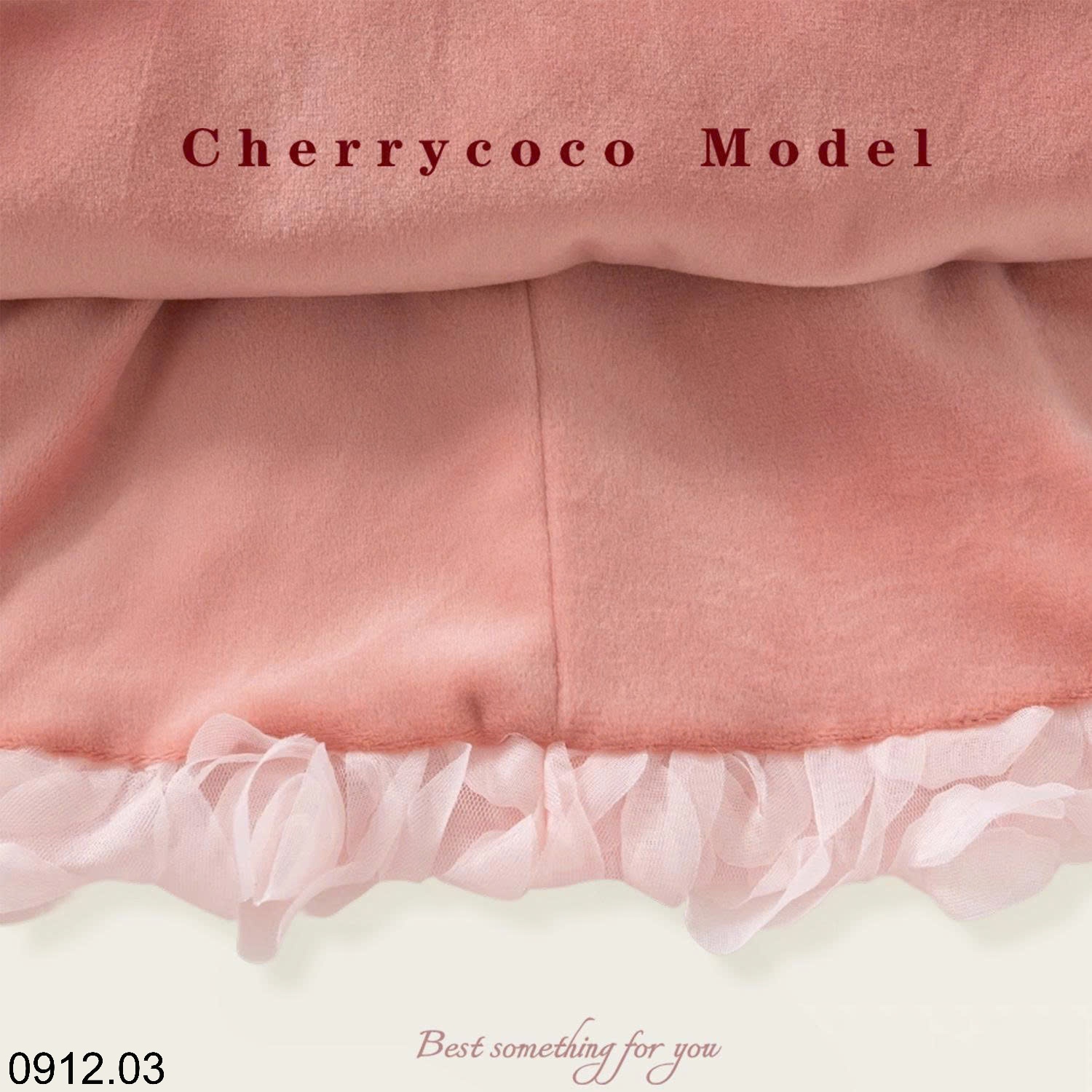 25HA0912.03 - SET VÁY 3 CHI TIẾT CHERRY COCO