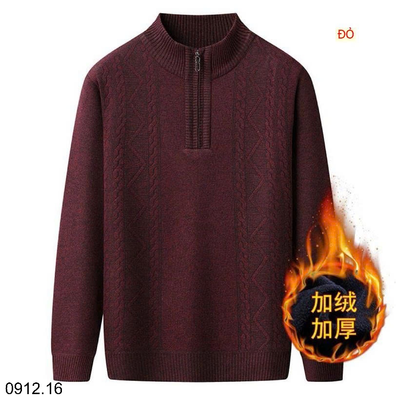 25HA0912.16 - ÁO LEN NAM KÉO KHÓA CỔ