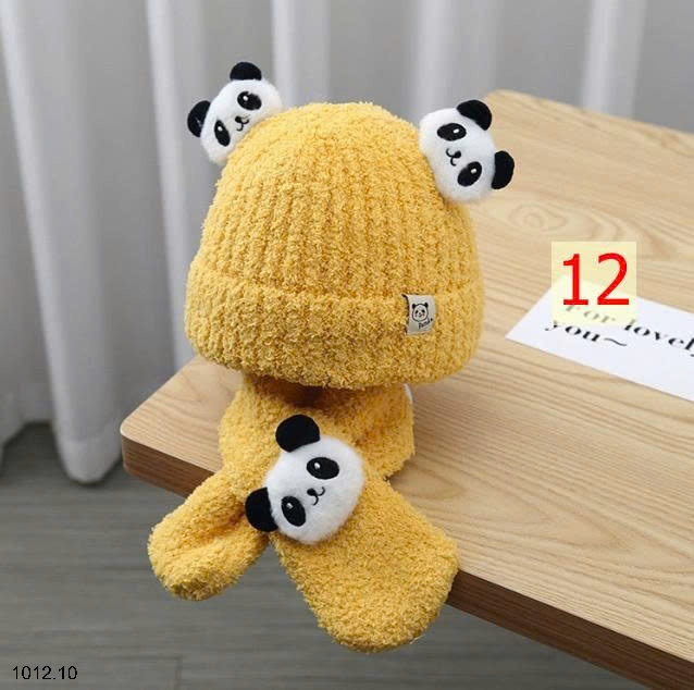 25HA1012.10 - SET MŨ KÈM KHĂN LEN LÔNG CHO BÉ YÊU