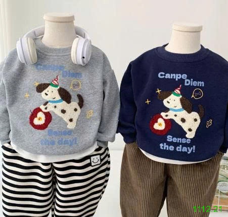25HA1112.21 - ÁO NỈ HÌNH CÚN CHO BÉ