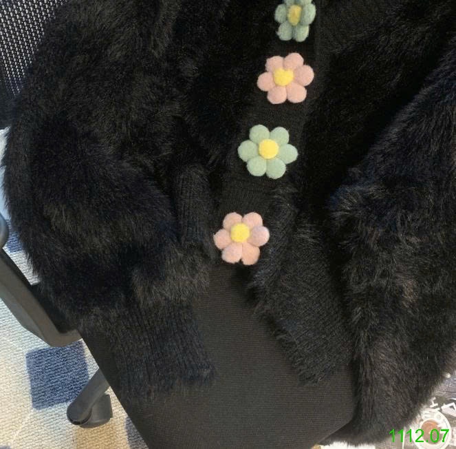 25HA1112.07 - ÁO CARDIGAN LÔNG ĐÍNH HOA CHO NỮ